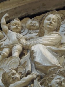 Chiesa San Pietro Belluno - particolare della pala di Andrea Brustolon della Crocifissione - foto di Marta Azzalini