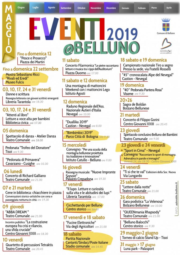 La locandina degli eventi di Maggio!!