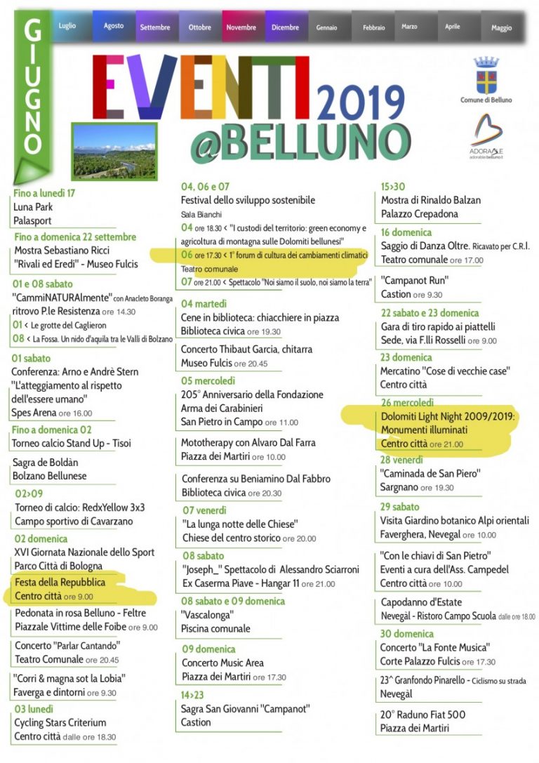 La locandina degli eventi di Giugno!!
